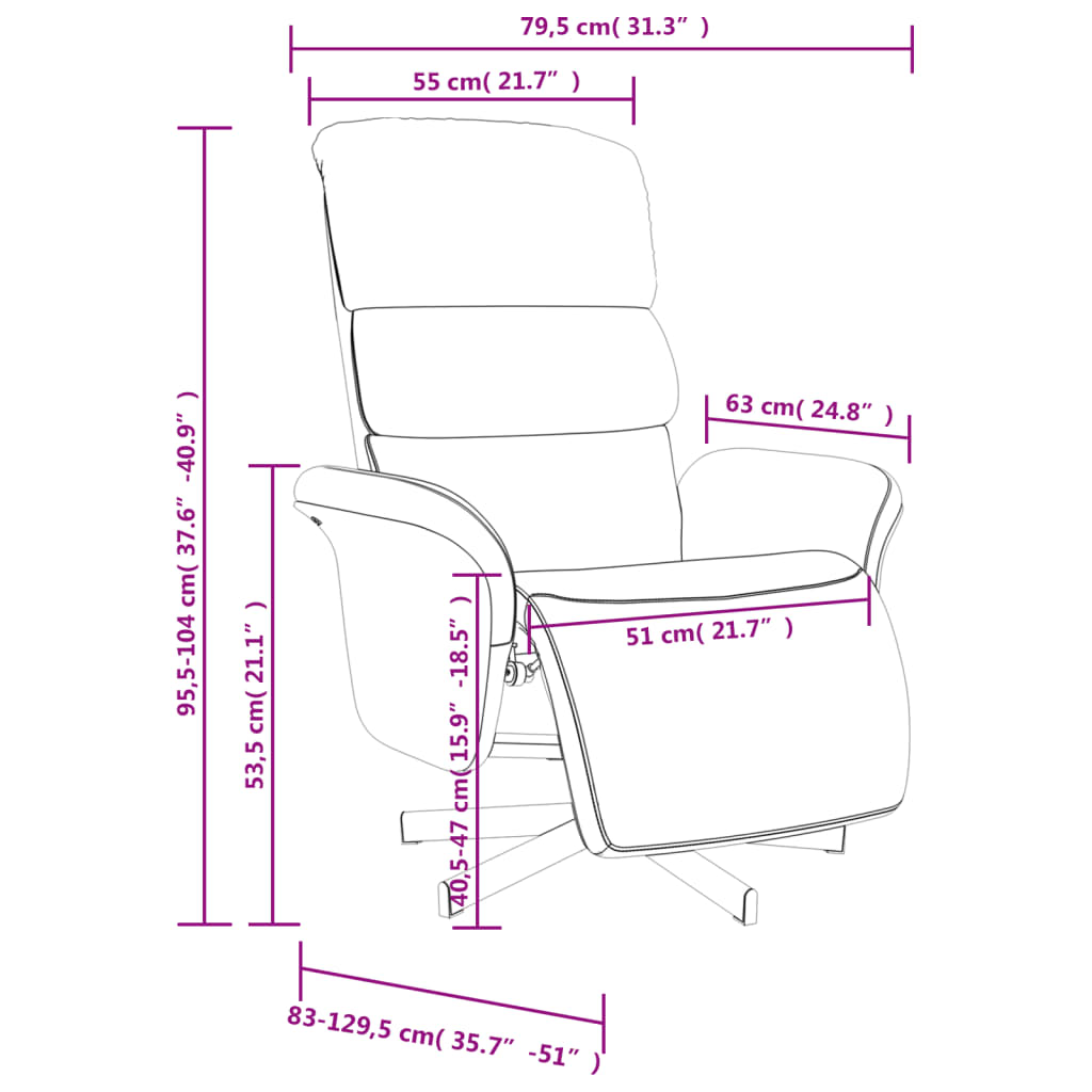 Fauteuil Verstelbaar Met Voetensteun Stof