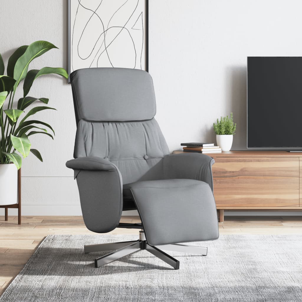 Fauteuil Verstelbaar Met Voetensteun Stof Kleurig