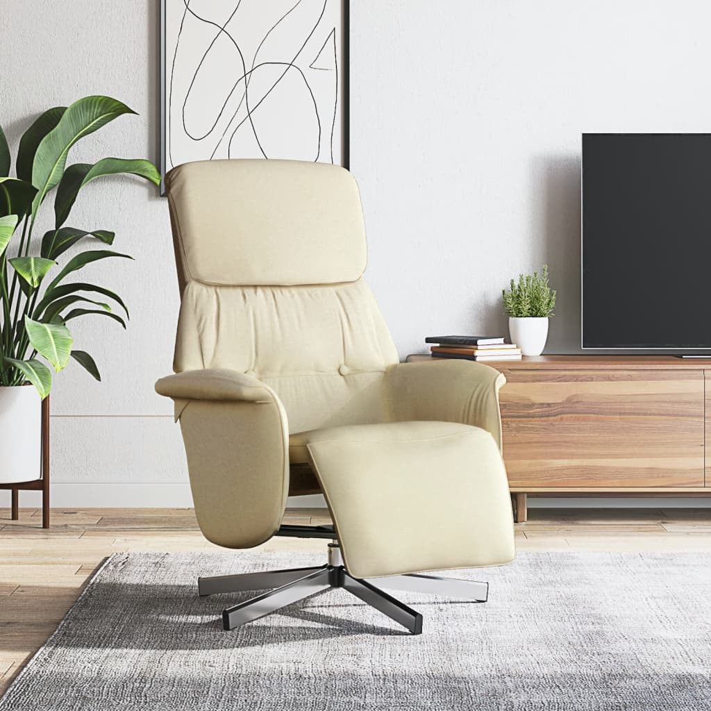 Fauteuil Verstelbaar Met Voetensteun Stof Kleurig