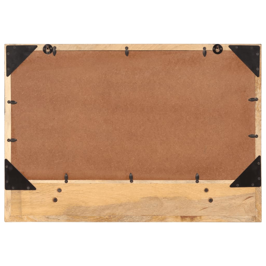 Spiegel Met Schap 80X8X55 Cm Glas En Massief Mangohout