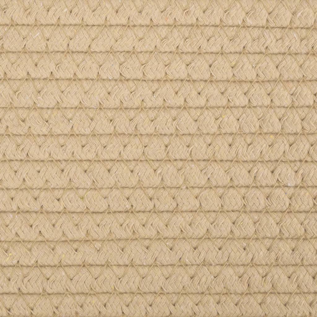 Opbergmanden 2 St Ø 24X18 Cm Katoen En Wit