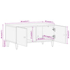 Salontafel 80X50X40 Cm Massief Mangohout
