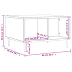 Salontafel 60X50X36,5 Cm Bewerkt Hout