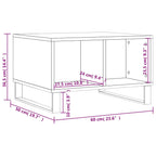 Salontafel 60X50X36,5 Cm Bewerkt Hout