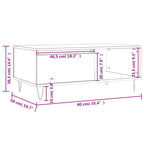 Salontafel 90X50X36,5 Cm Bewerkt Hout