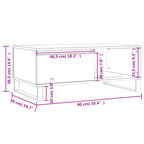 Salontafel 90X50X36,5 Cm Bewerkt Hout