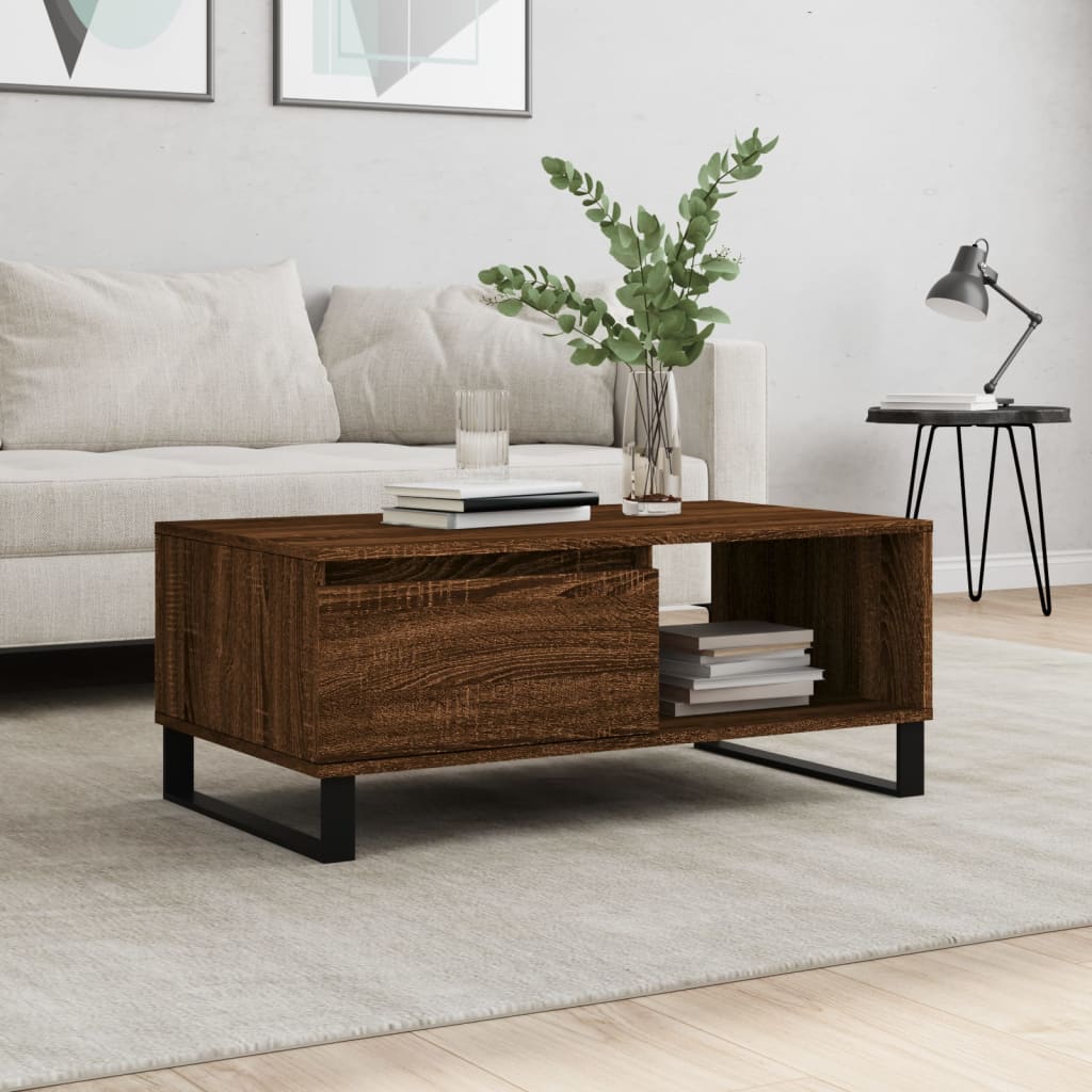 Salontafel 90X50X36,5 Cm Bewerkt Hout