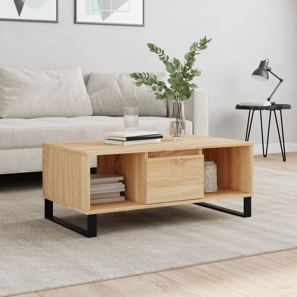 Salontafel 90X50X36,5 Cm Bewerkt Hout