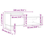 Salontafel 100X50X45 Cm Bewerkt Hout
