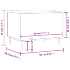 Salontafel 60X44,5X45 Cm Bewerkt Hout