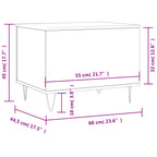 Salontafel 60X44,5X45 Cm Bewerkt Hout