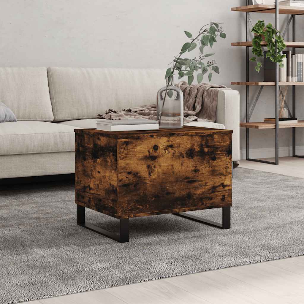 Salontafel 60X44,5X45 Cm Bewerkt Hout Eikenkleurig