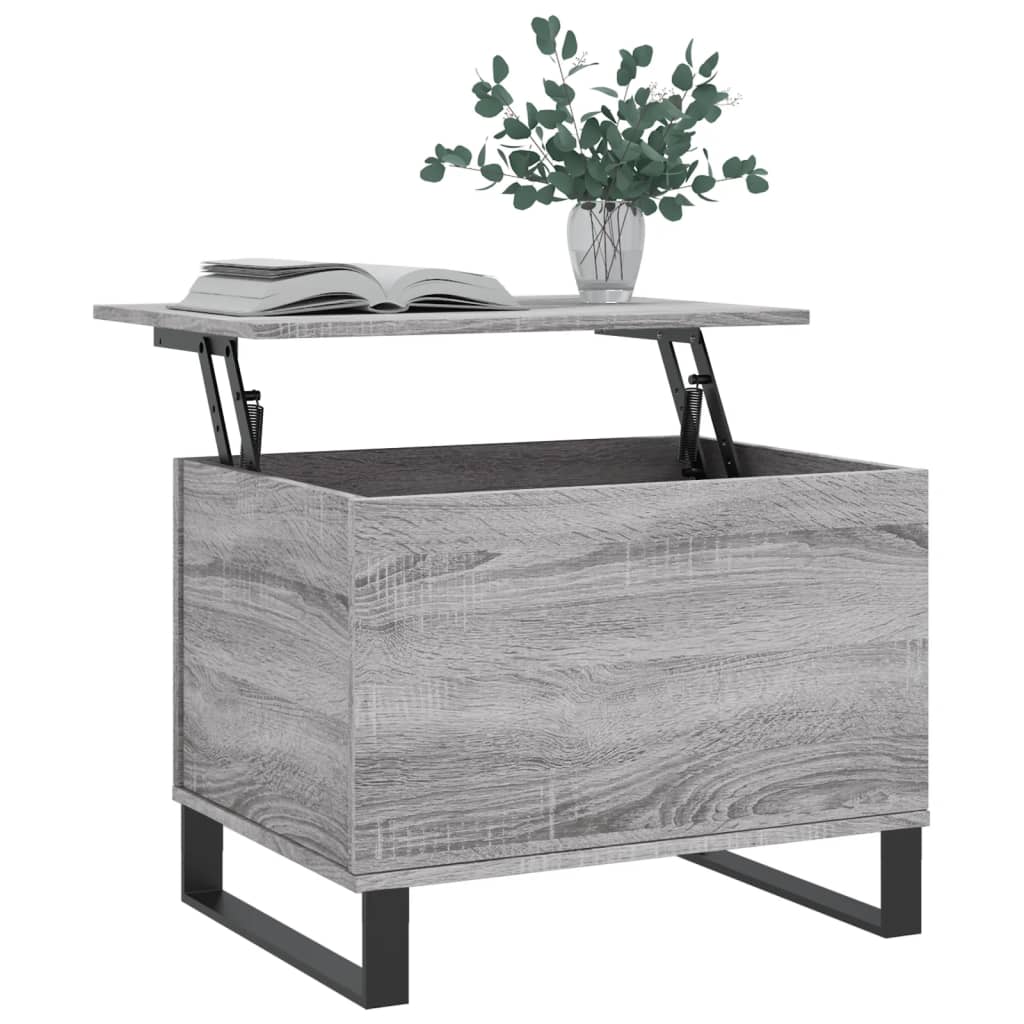 Salontafel 60X44,5X45 Cm Bewerkt Hout Eikenkleurig