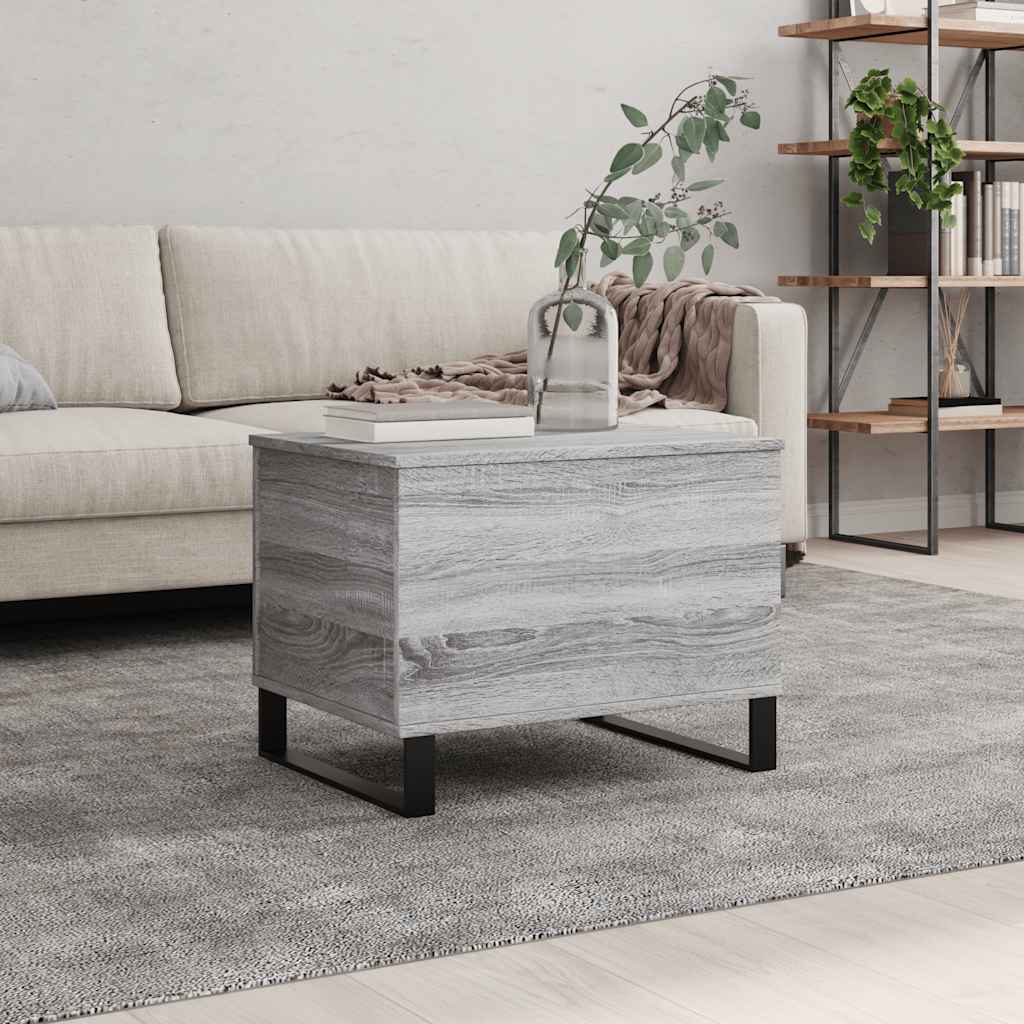 Salontafel 60X44,5X45 Cm Bewerkt Hout Eikenkleurig