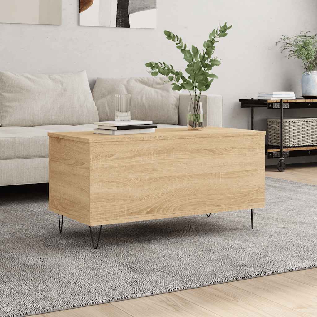 Salontafel 90X44,5X45 Cm Bewerkt Hout