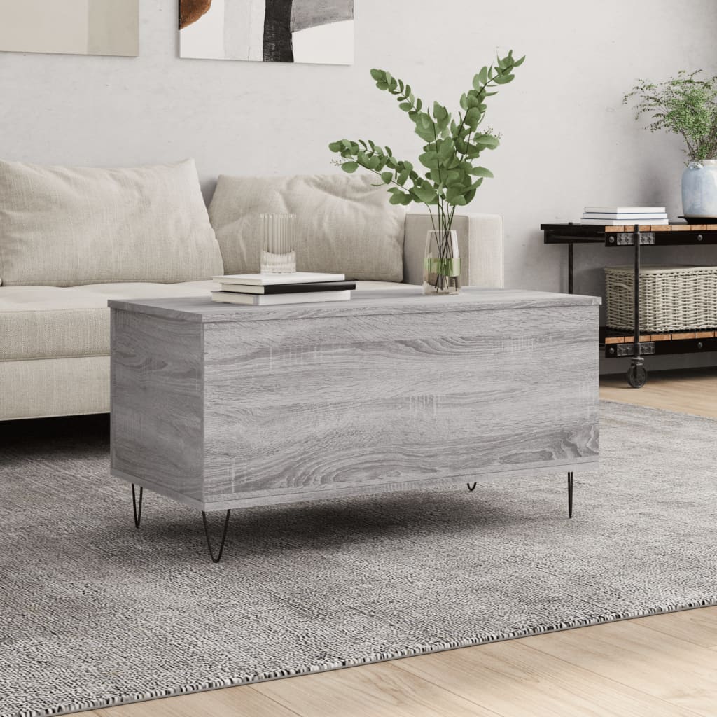 Salontafel 90X44,5X45 Cm Bewerkt Hout