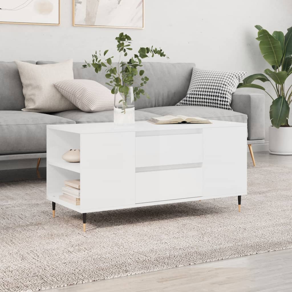 Salontafel 102X44,5X50 Cm Bewerkt Hout Kleurig