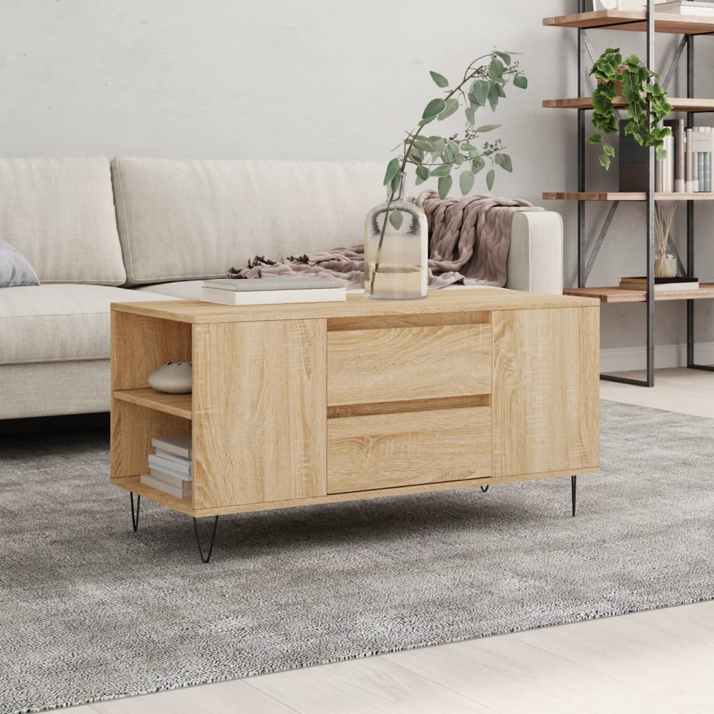 Salontafel 102X44,5X50 Cm Bewerkt Hout
