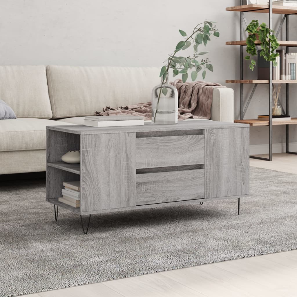 Salontafel 102X44,5X50 Cm Bewerkt Hout
