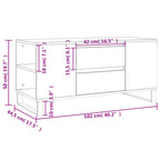 Salontafel 102X44,5X50 Cm Bewerkt Hout