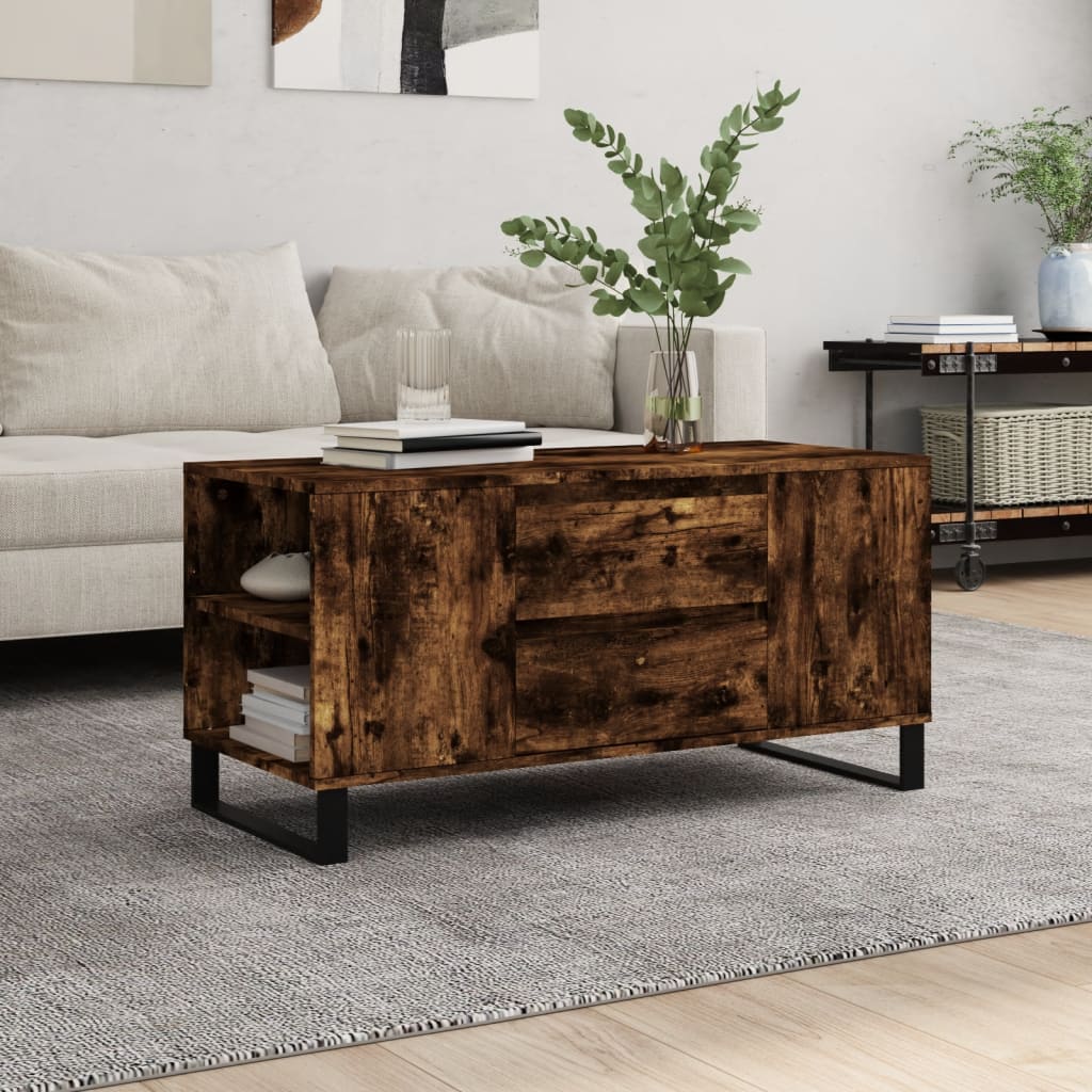 Salontafel 102X44,5X50 Cm Bewerkt Hout