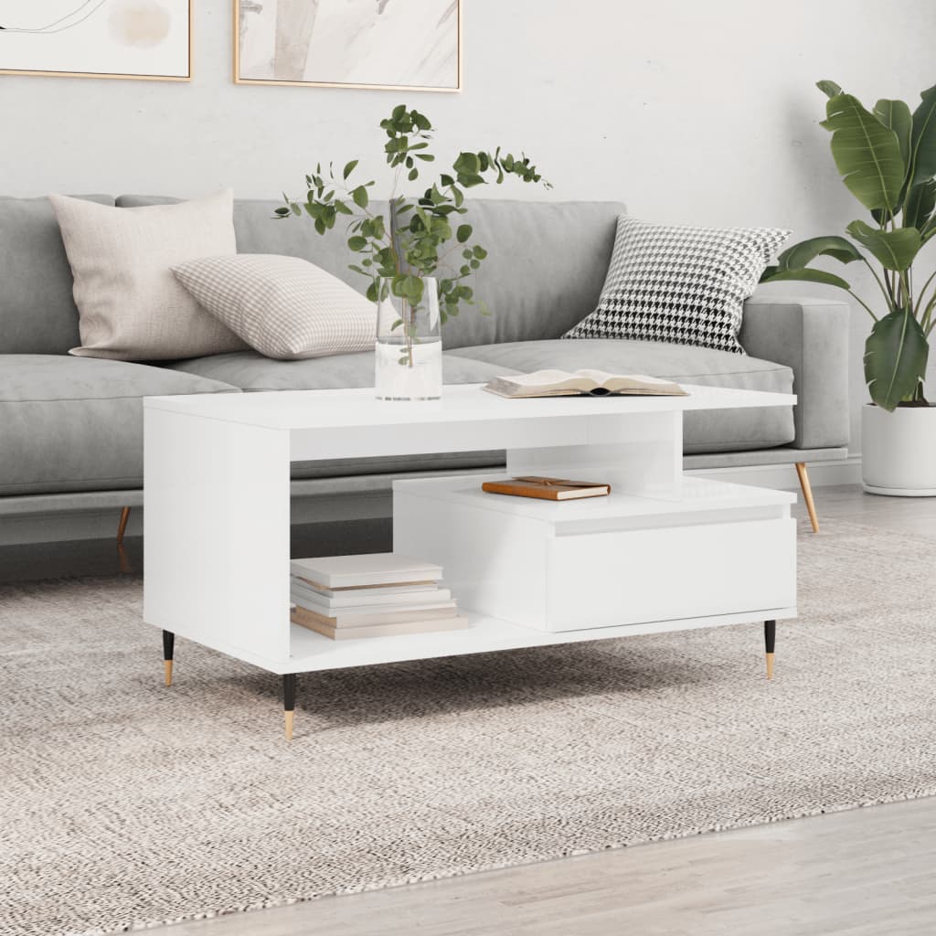 Salontafel 90X49X45 Cm Bewerkt Hout