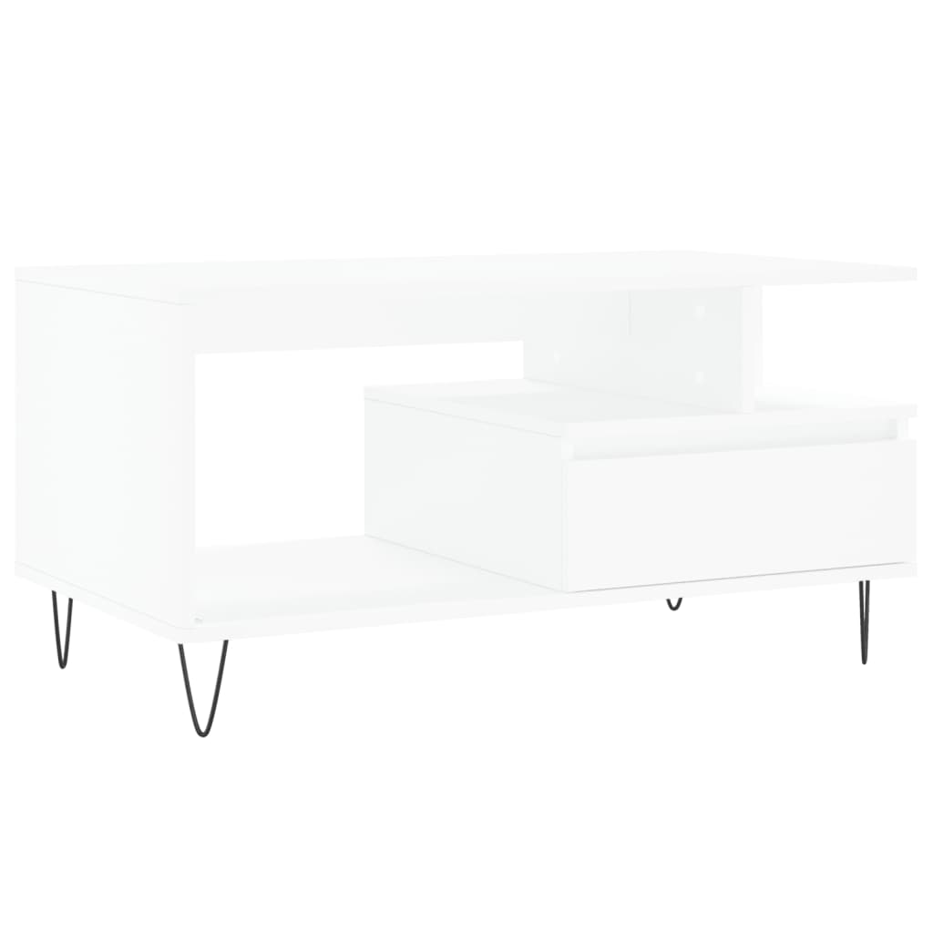 Salontafel 90X49X45 Cm Bewerkt Hout
