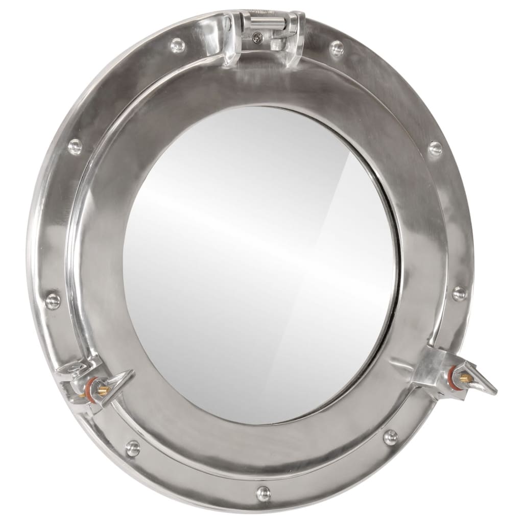 Wandspiegel Patrijspoort Ø23 Cm Aluminium En Glas