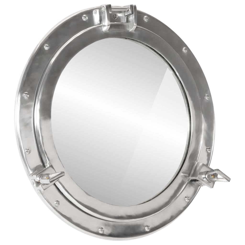 Wandspiegel Patrijspoort Ø23 Cm Aluminium En Glas