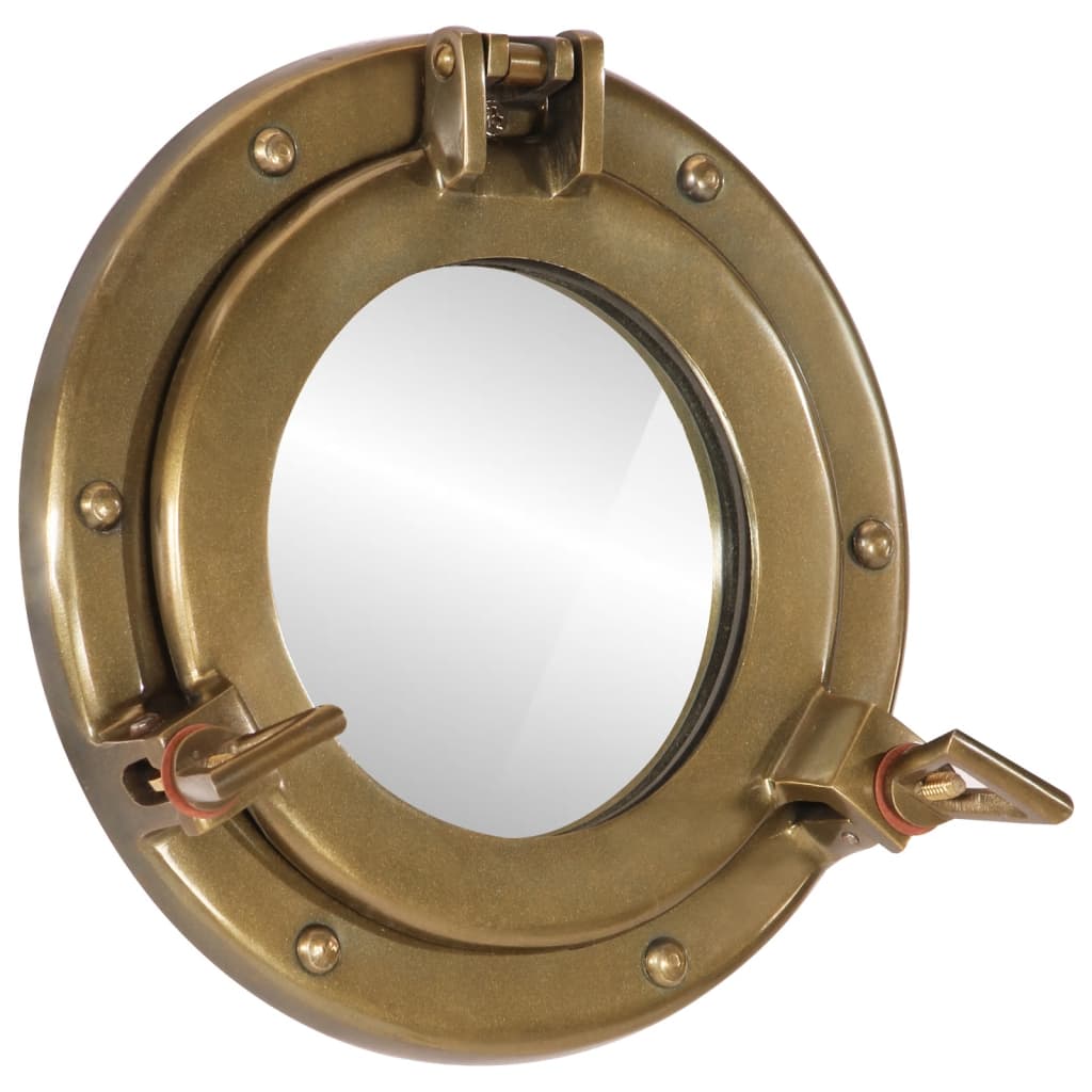 Wandspiegel Patrijspoort Ø23 Cm Aluminium En Glas