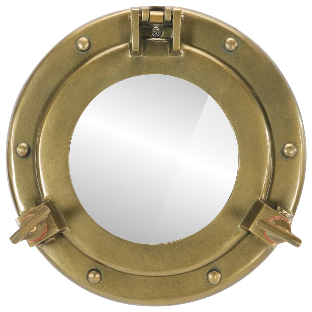 Wandspiegel Patrijspoort Ø23 Cm Aluminium En Glas