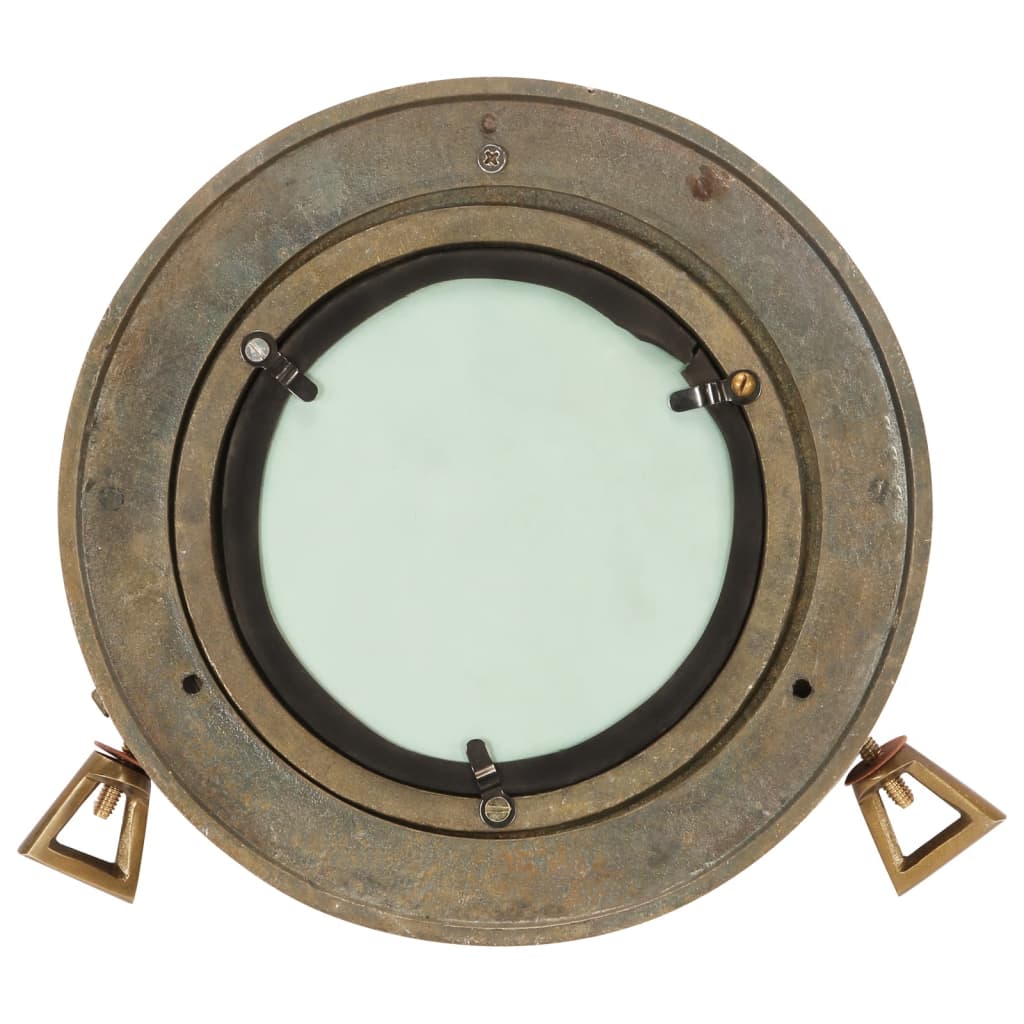 Wandspiegel Patrijspoort Ø23 Cm Aluminium En Glas