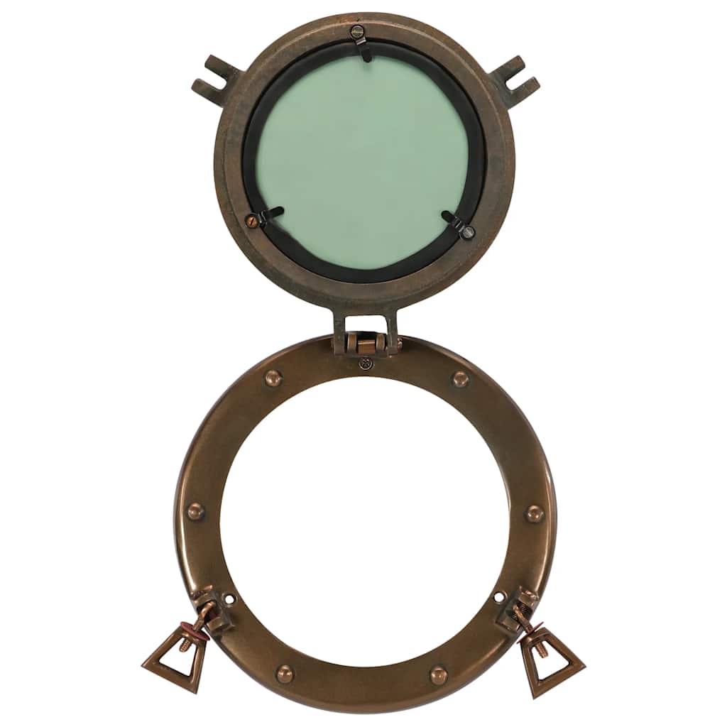 Wandspiegel Patrijspoort Ø23 Cm Aluminium En Glas
