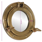Wandspiegel Patrijspoort Ø23 Cm Aluminium En Glas