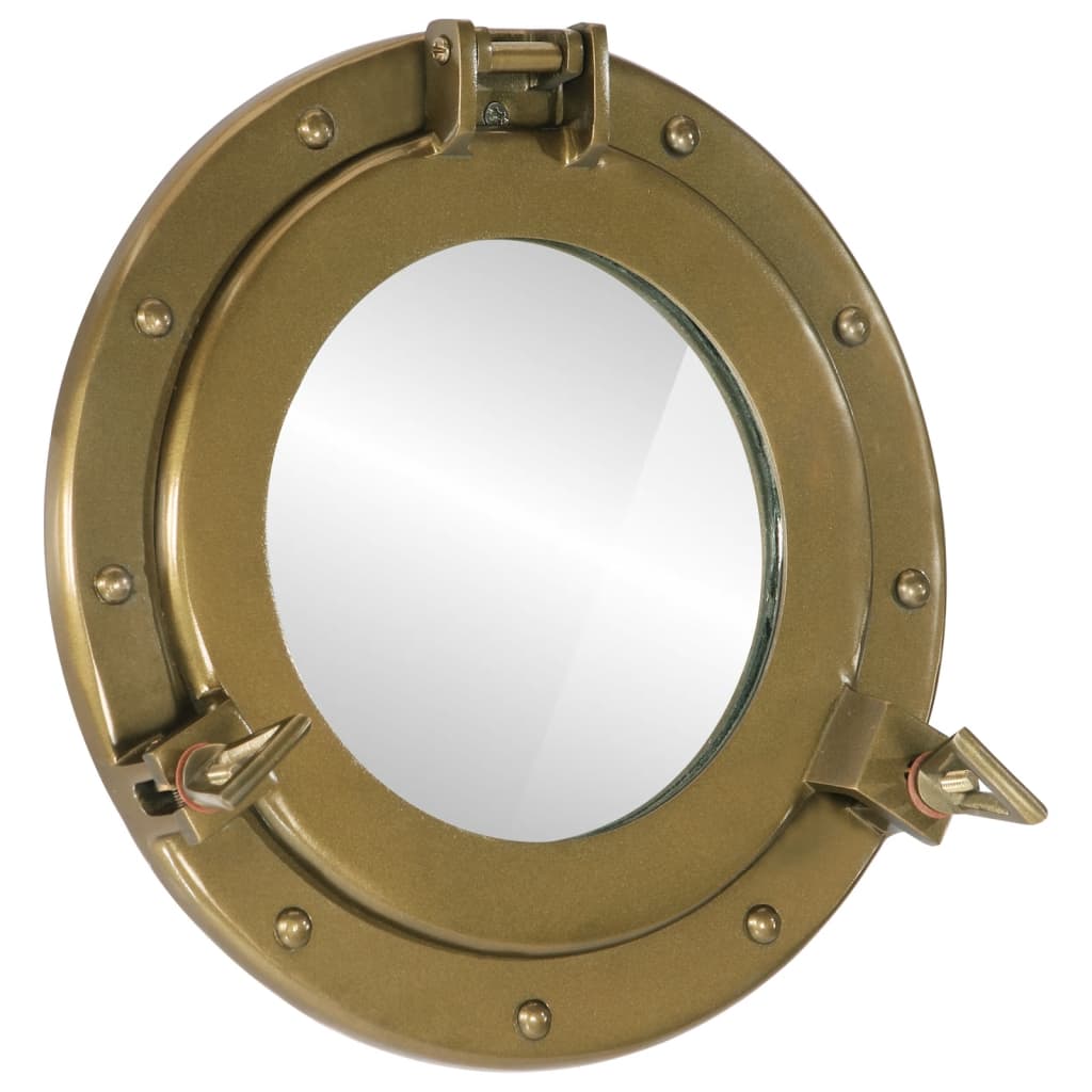 Wandspiegel Patrijspoort Ø23 Cm Aluminium En Glas