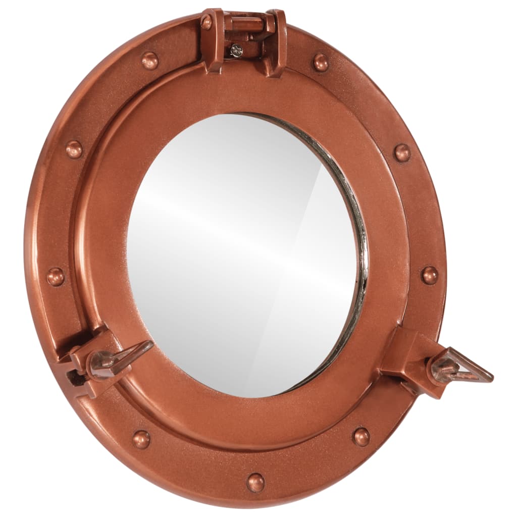 Wandspiegel Patrijspoort Ø23 Cm Aluminium En Glas