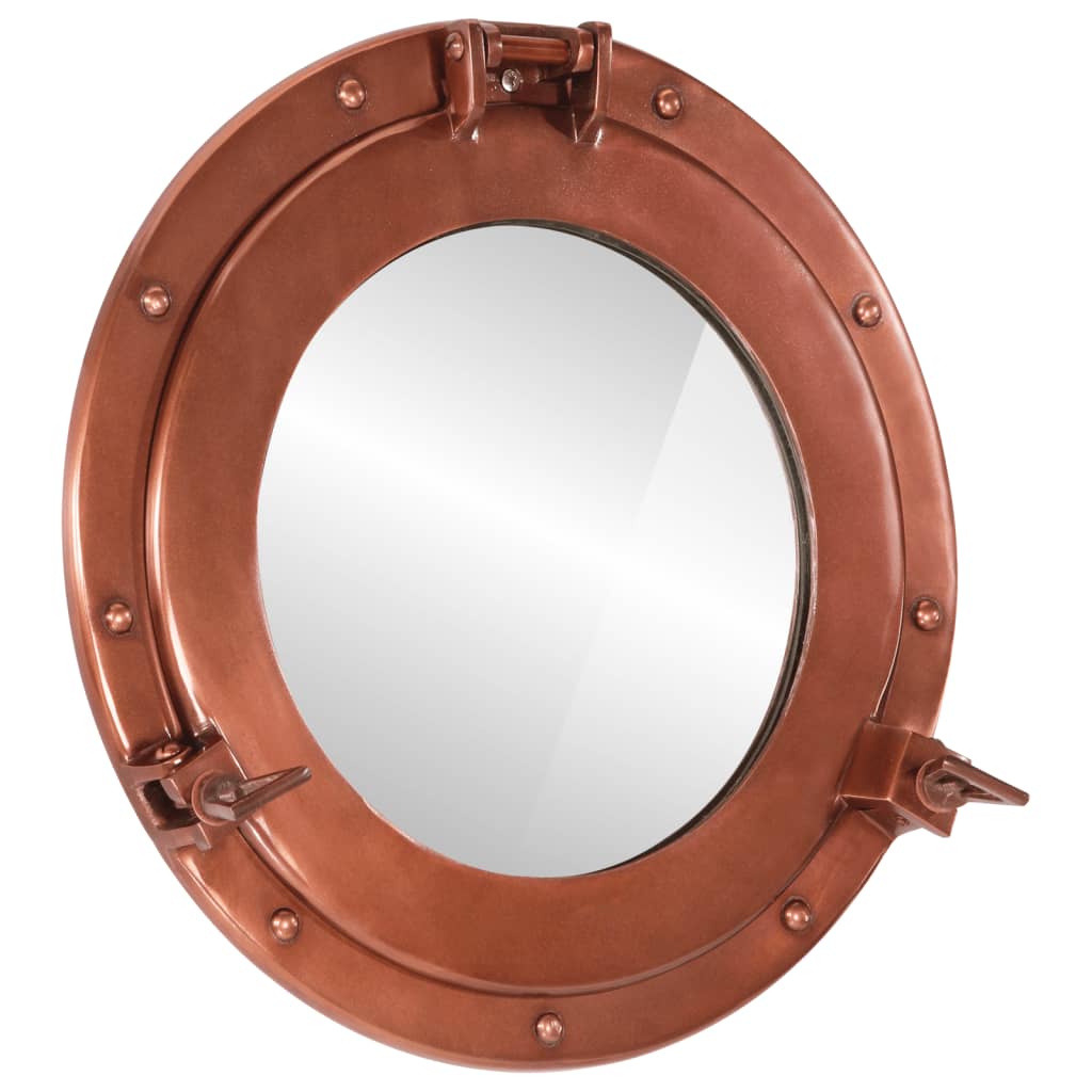 Wandspiegel Patrijspoort Ø23 Cm Aluminium En Glas