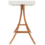 Schommelbed Met Luifel Vurenhout Met Teak Afwerking
