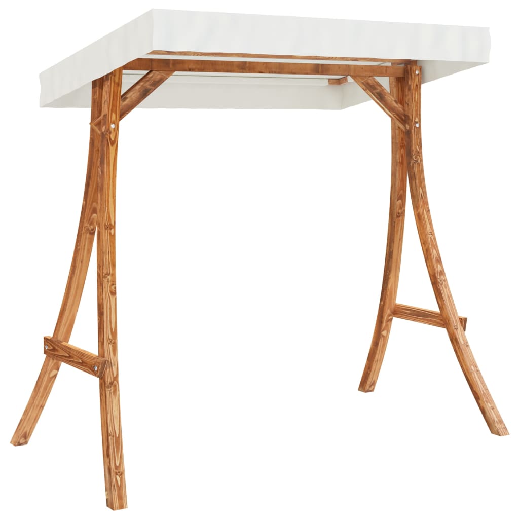 Schommelbank Met Luifel Vurenhout Met Teak Afwerking