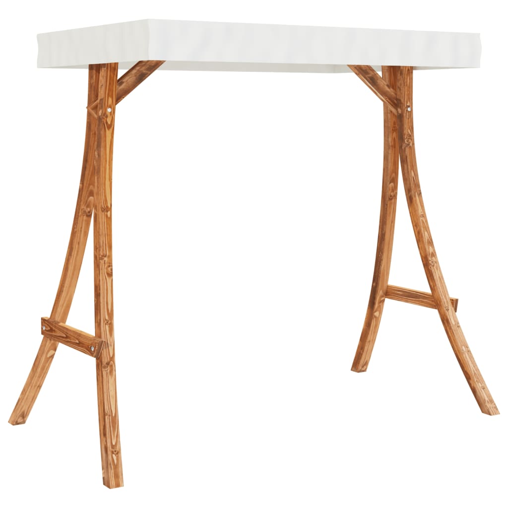 Schommelbank Met Luifel Vurenhout Met Teak Afwerking