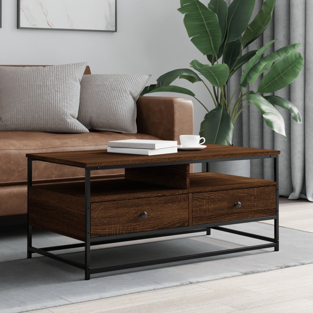 Salontafel Bewerkt Hout Kleurig