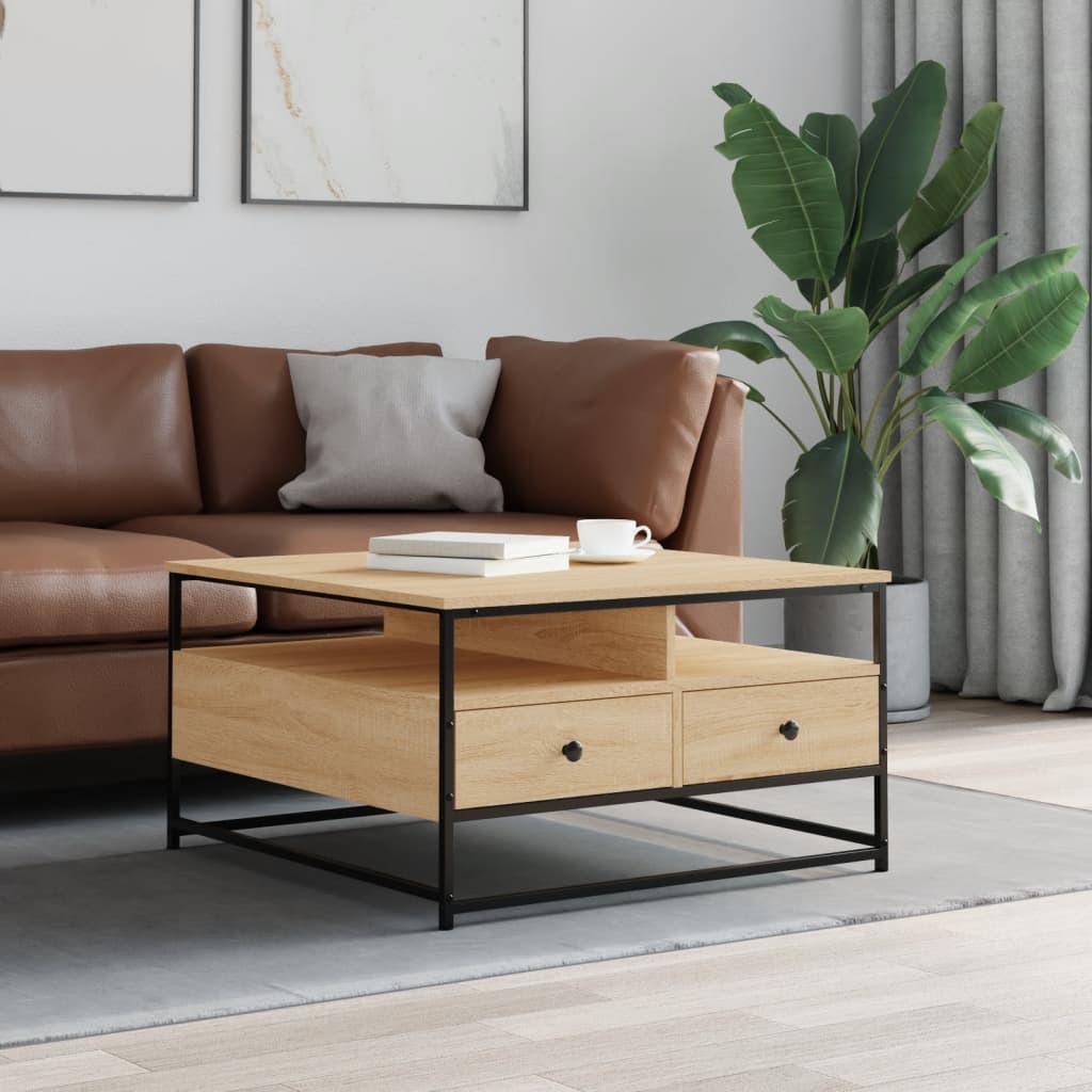 Salontafel Bewerkt Hout Kleurig