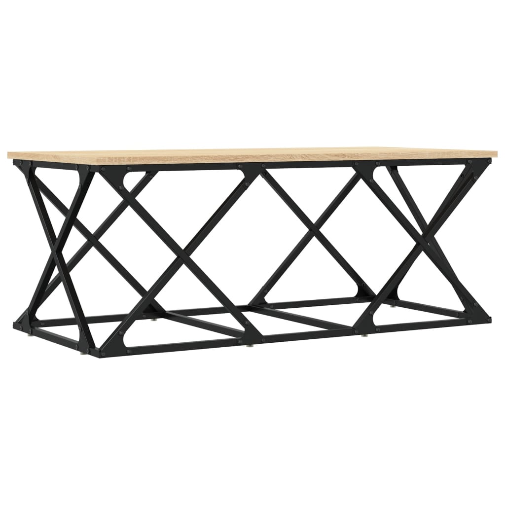 Salontafel 100X49X40 Cm Bewerkt Hout Kleurig