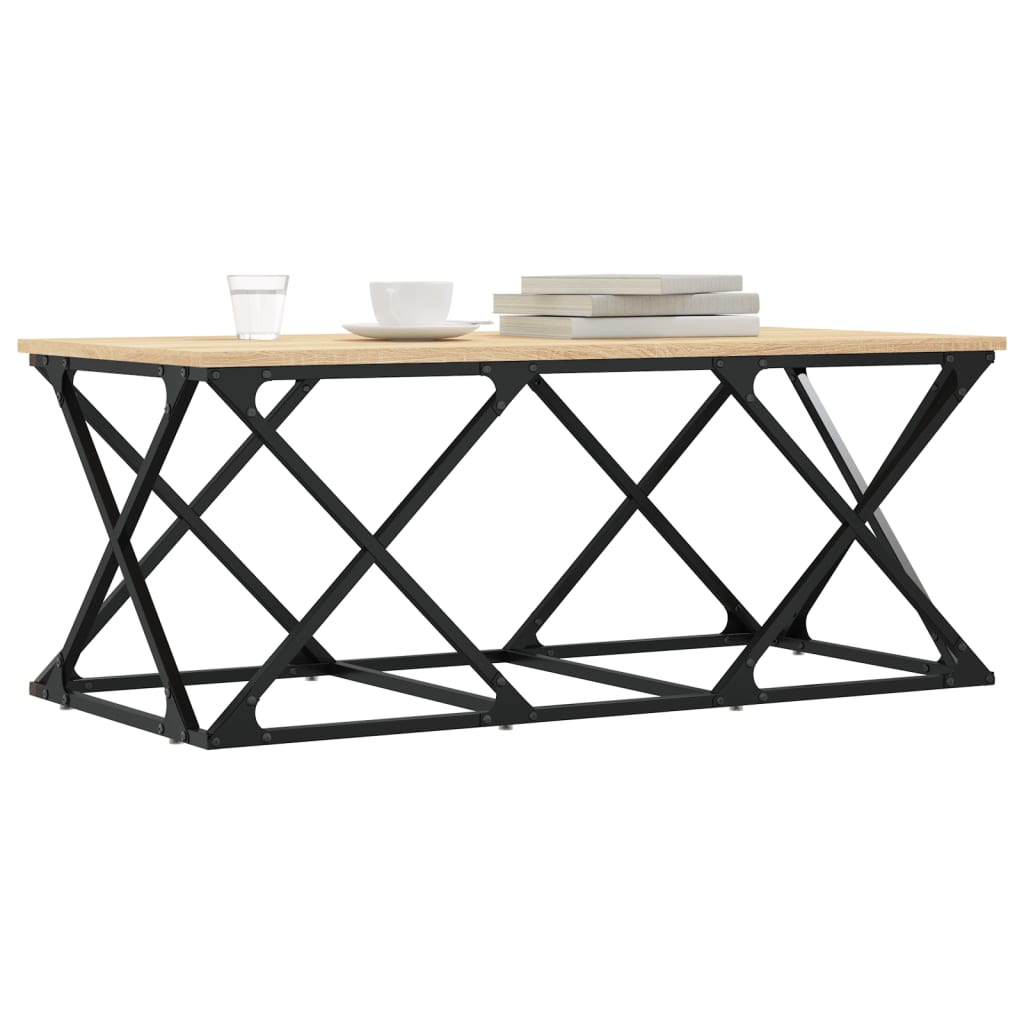 Salontafel 100X49X40 Cm Bewerkt Hout Kleurig