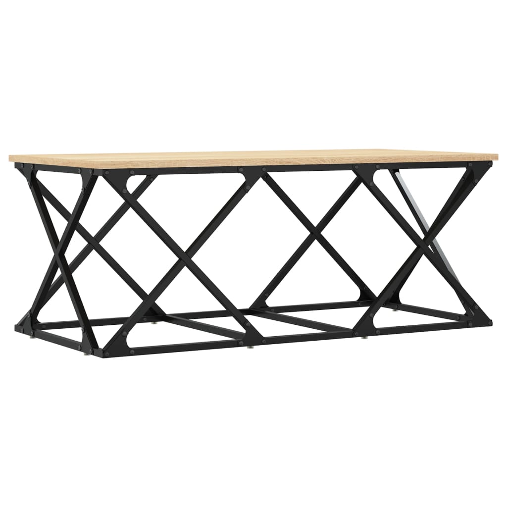 Salontafel 100X49X40 Cm Bewerkt Hout Kleurig