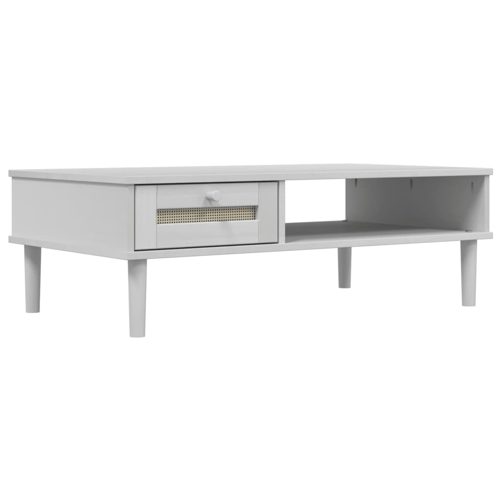 Salontafel Senja 100X55X33 Cm Rattan-Look Massief Hout