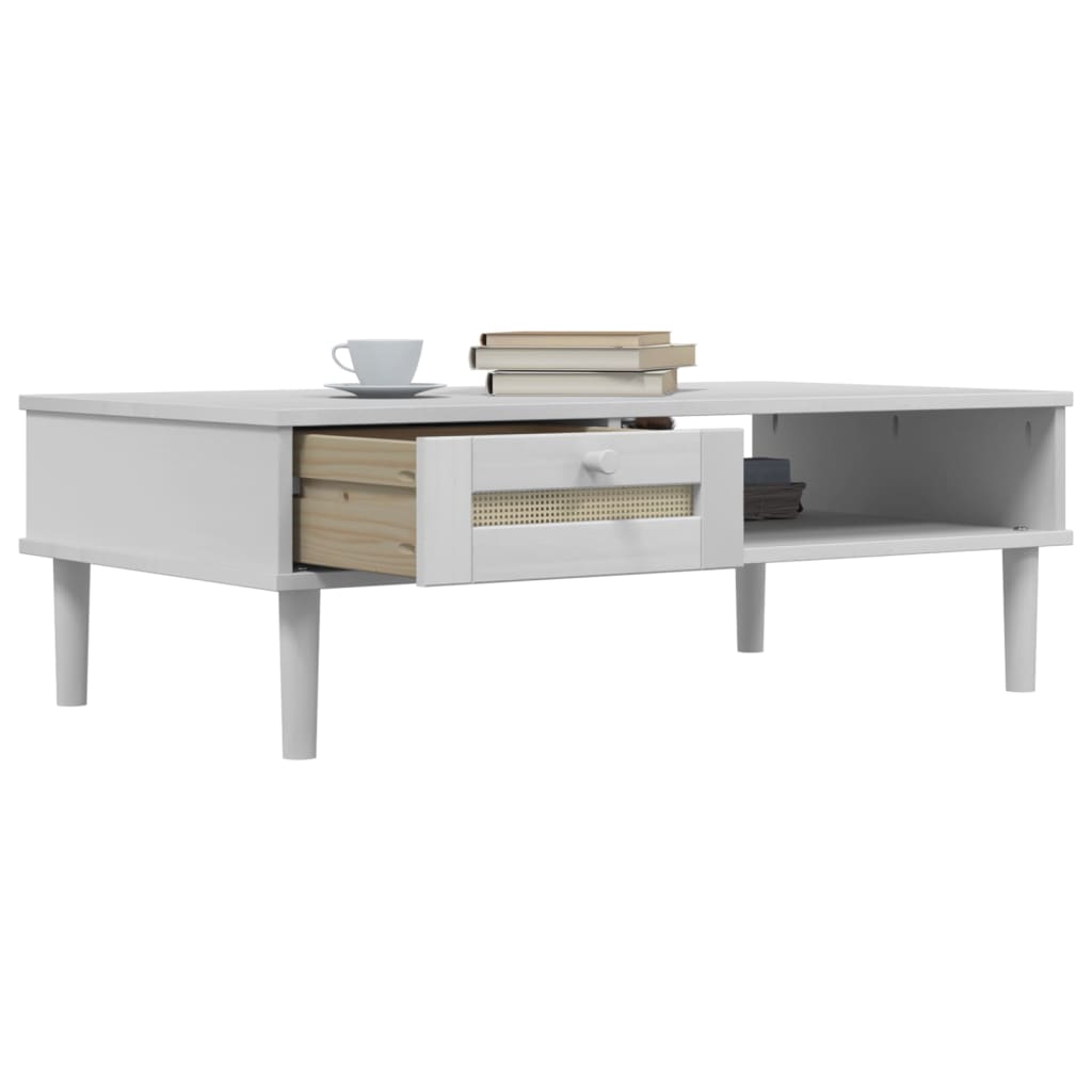 Salontafel Senja 100X55X33 Cm Rattan-Look Massief Hout