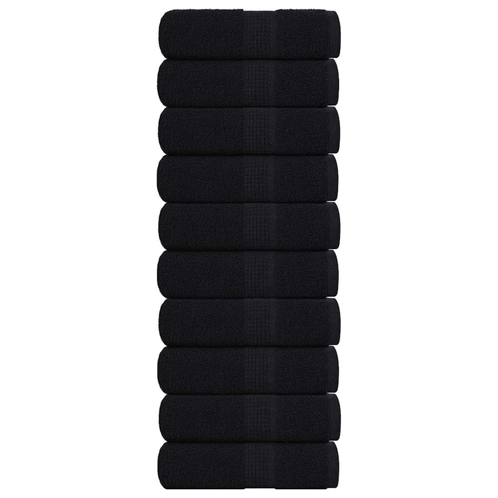 Washandjes 10 Stuks Frogn 100% Katoen Zwart