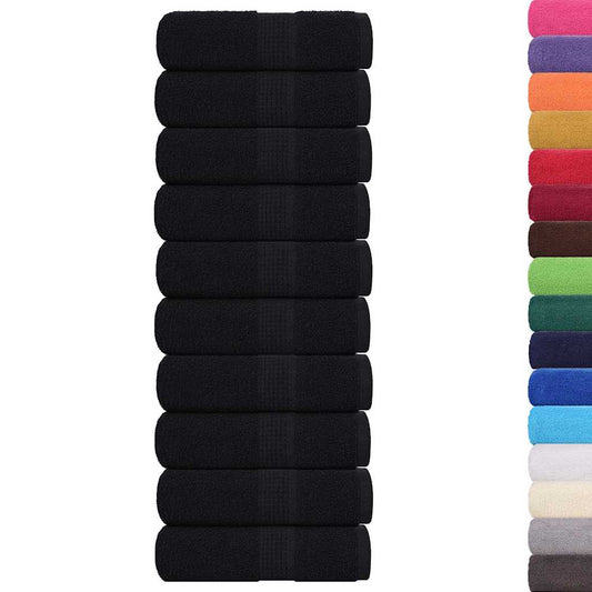 Washandjes 10 Stuks Frogn 100% Katoen Zwart