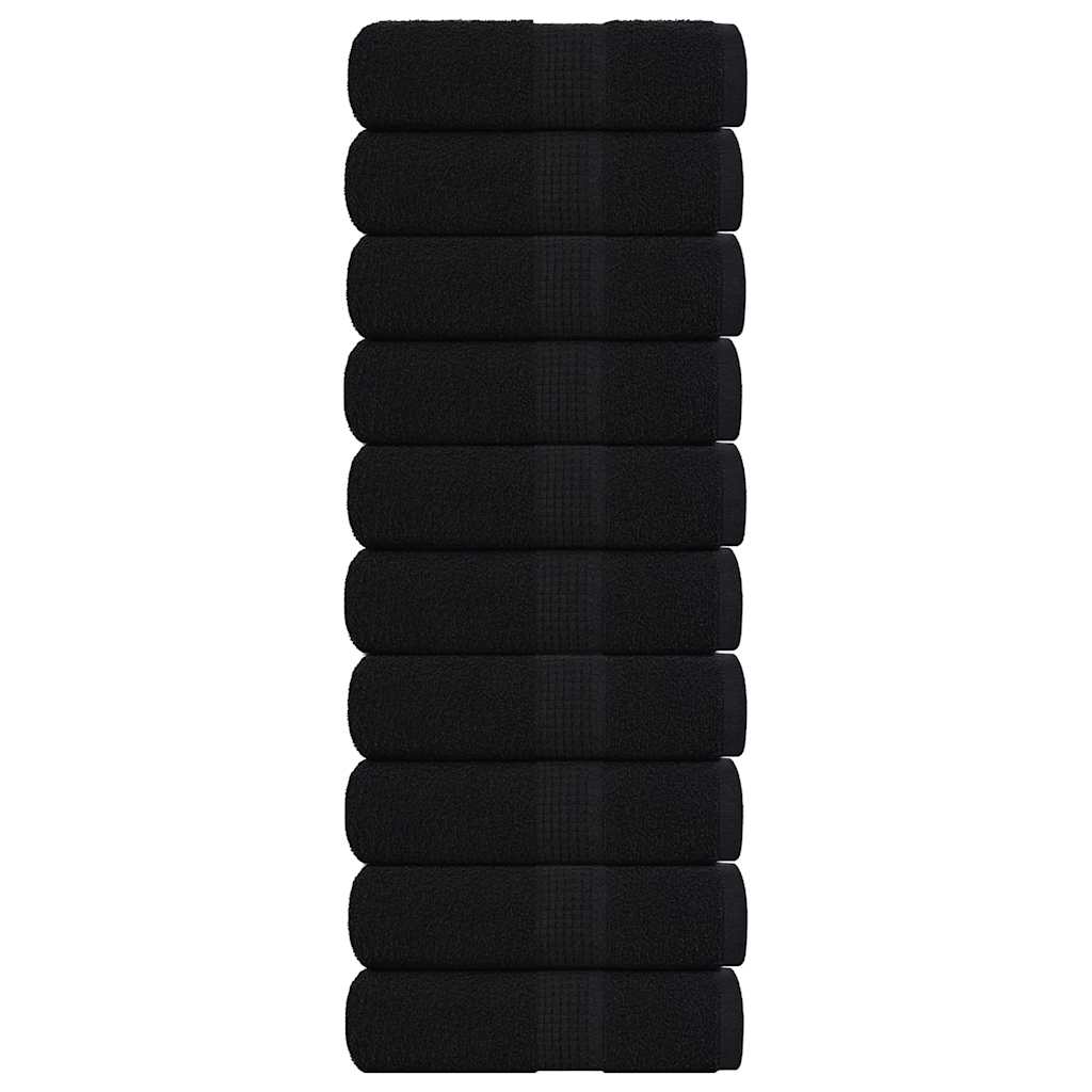 Washandjes 10 Stuks Frogn 100% Katoen Zwart